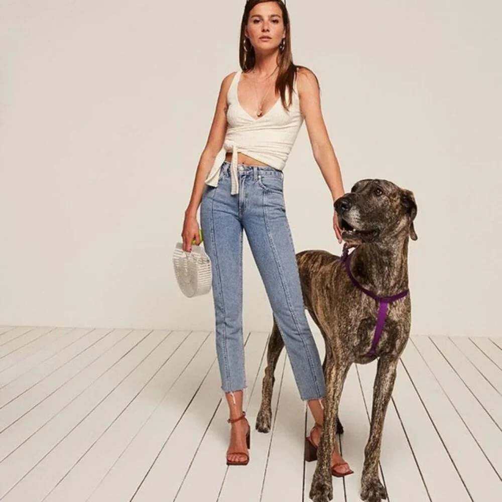 Reformation Seamed Jeans In Celtic Wash - Picture 2 of 9